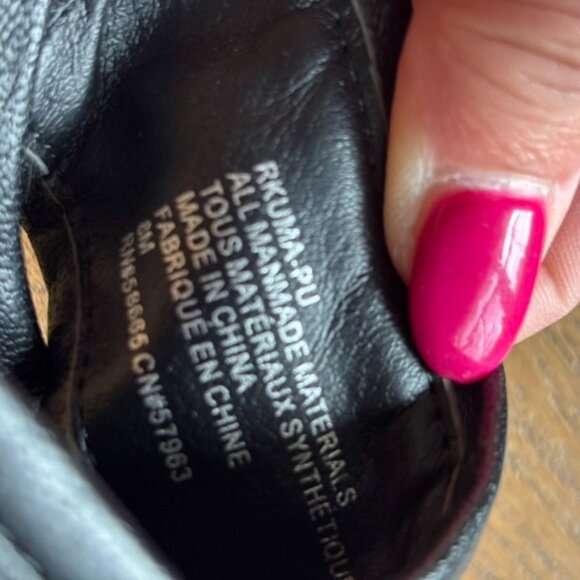 Nordstrom Rack Black Leather Crisscross Open-Toe Slip-On Sandals With Wooden Blo - Picture 9 of 10